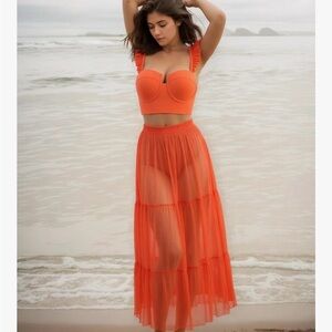 Vibrant Orange Bikini Set